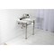 Kingston Brass 30 Carrara Marble Console Sink with Stainless Steel Legs, Marble WhitePolished Nickel LMS30MOQ6 - alternate 5